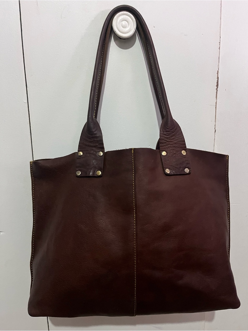 JoJo Oiled Leather The Traveler Tote Bag Classic Large • Handcrafted
